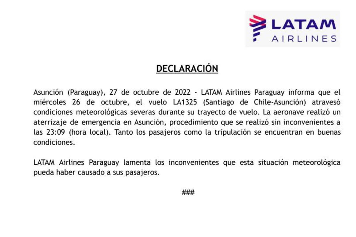 Comunicado de LATAM