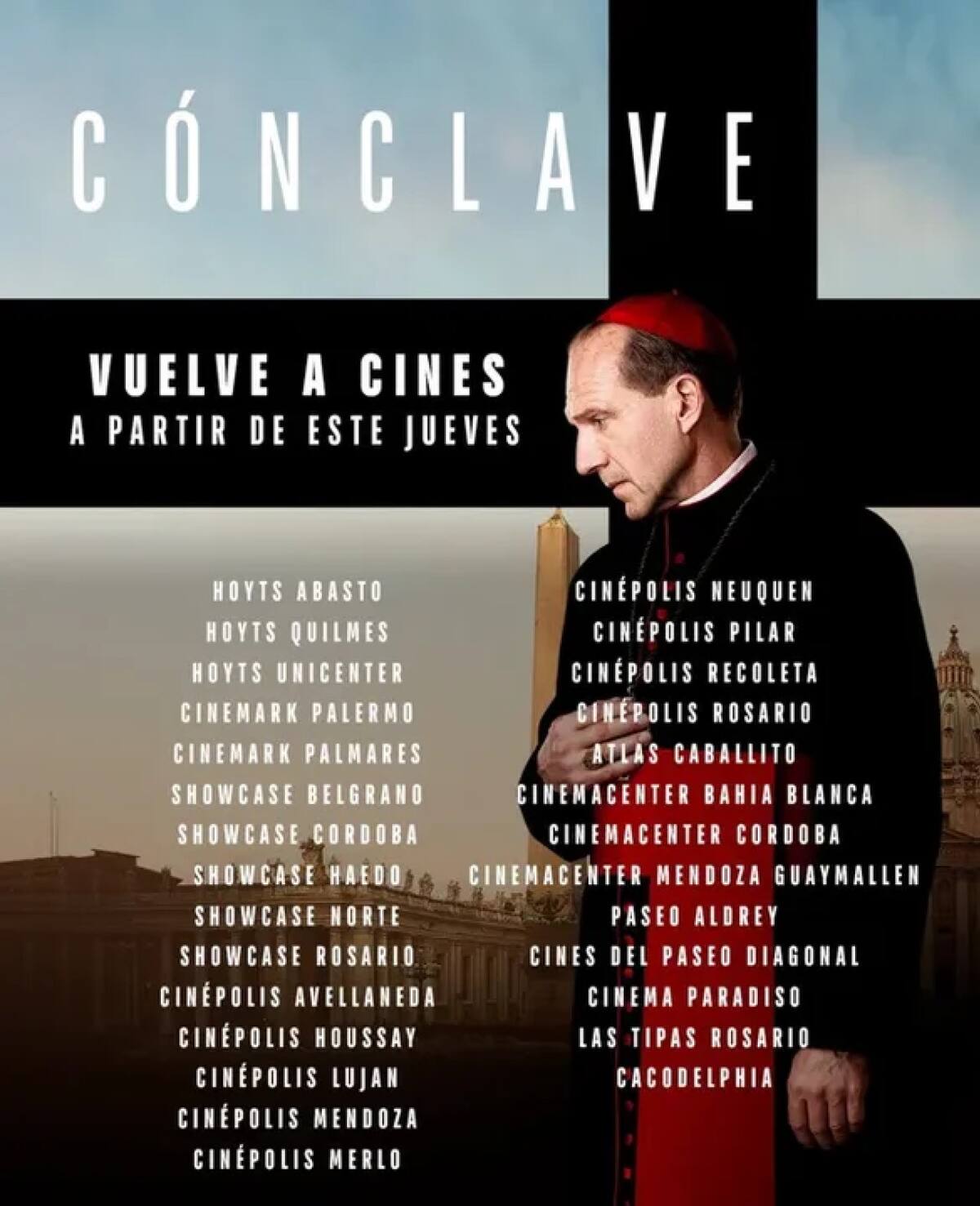 "Cónclave" vuelve a los cines. Foto: NA.