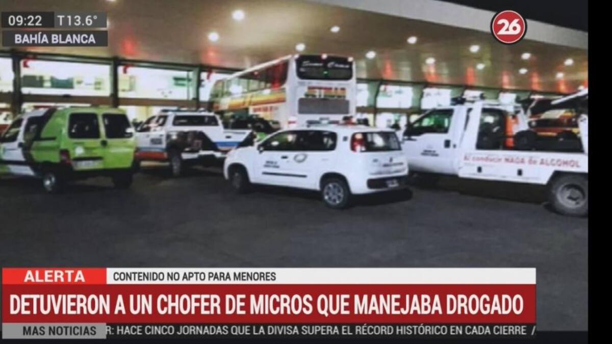 Conductor drogado - Bahía Blanca