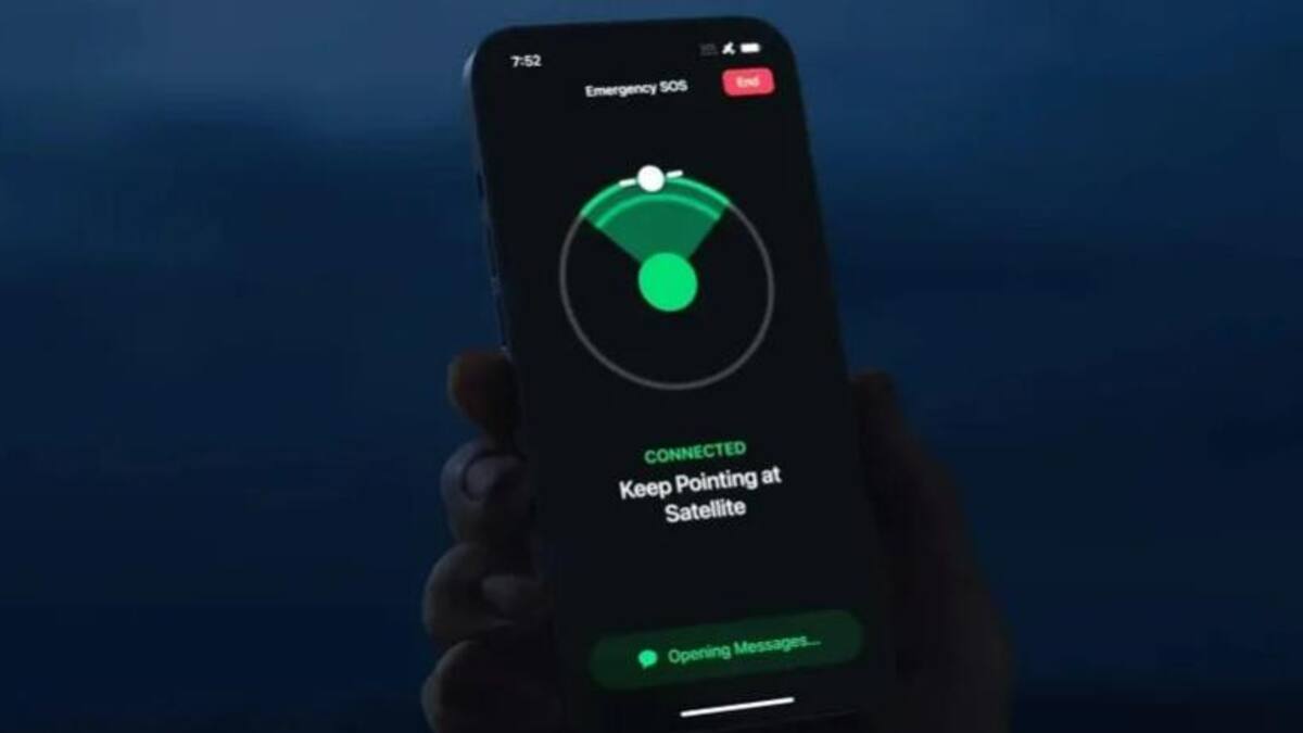 Conexión satelital de emergencia en iOS 16. Foto: 9to5mac.