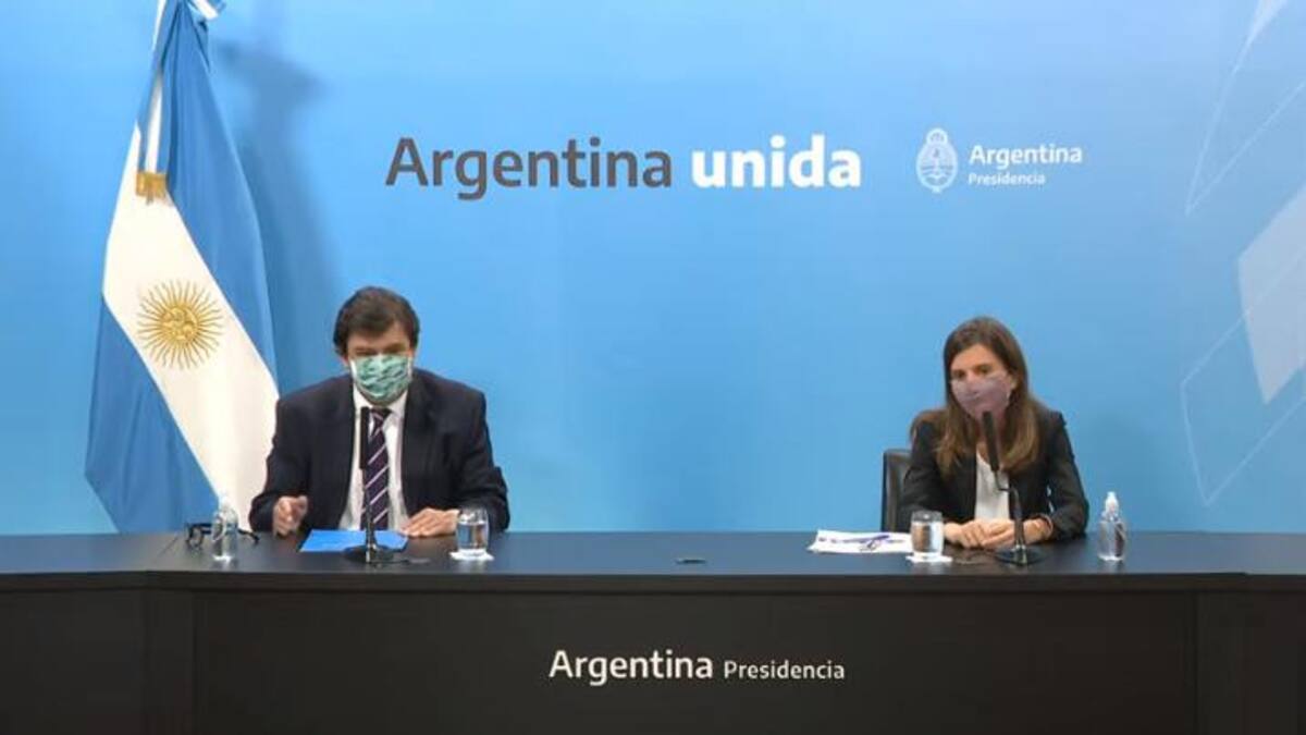 Conferencia de prensa de Claudio Moroni y Fernanda Raverta