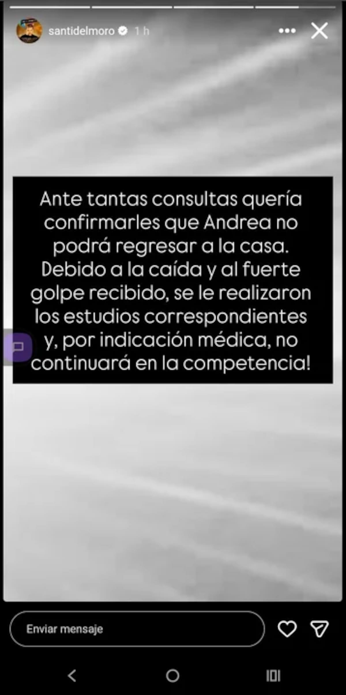 Confirmación de Santiago Del Moro de la salida de Andrea Del Boca.