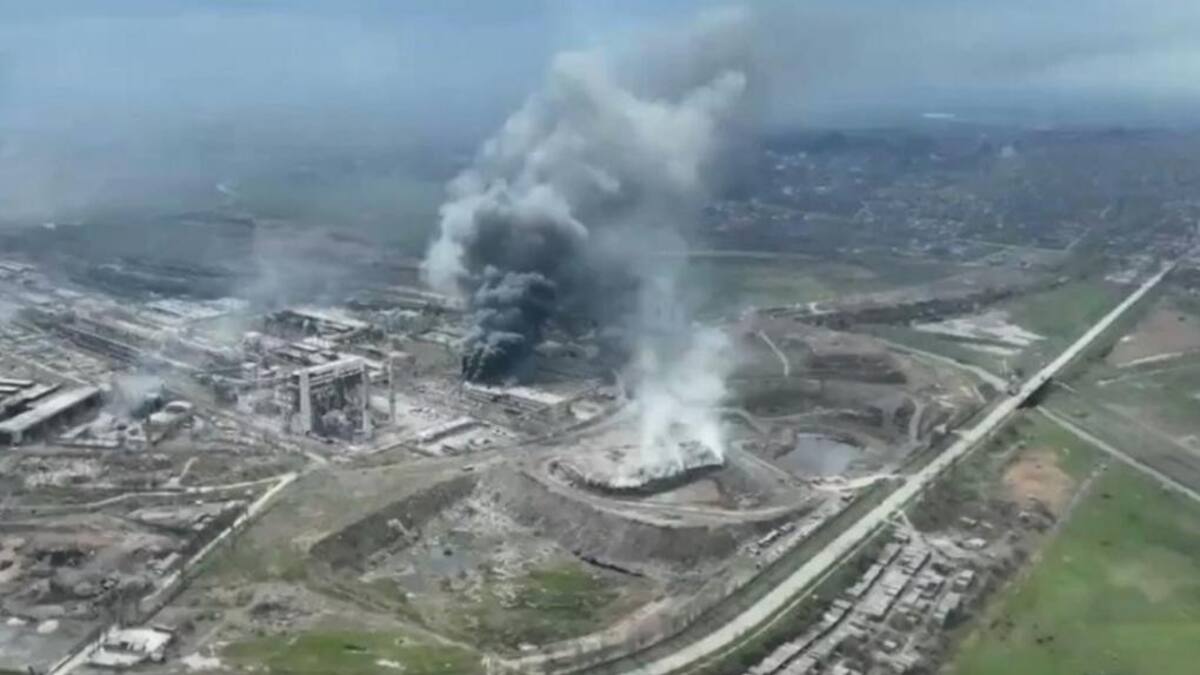 Conflicto Rusia-Ucrania, guerra, bombardeo a planta industrial, NA