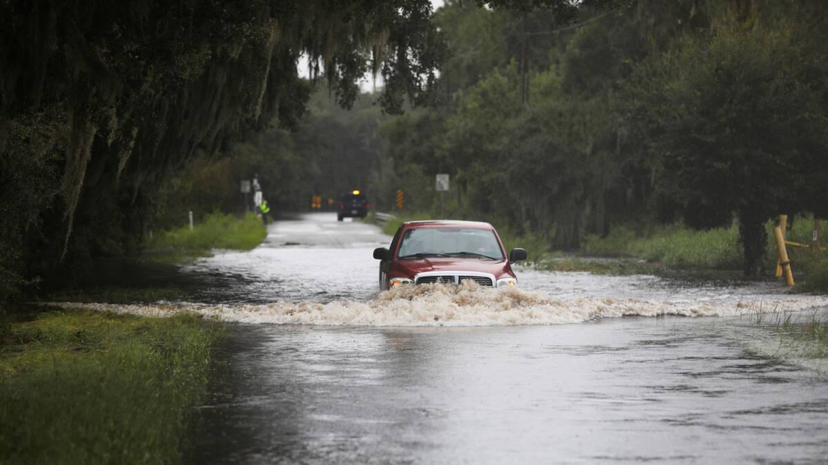 Consecuencias de la tormenta tropical Debby, en EEUU. Foto: Reuters.
