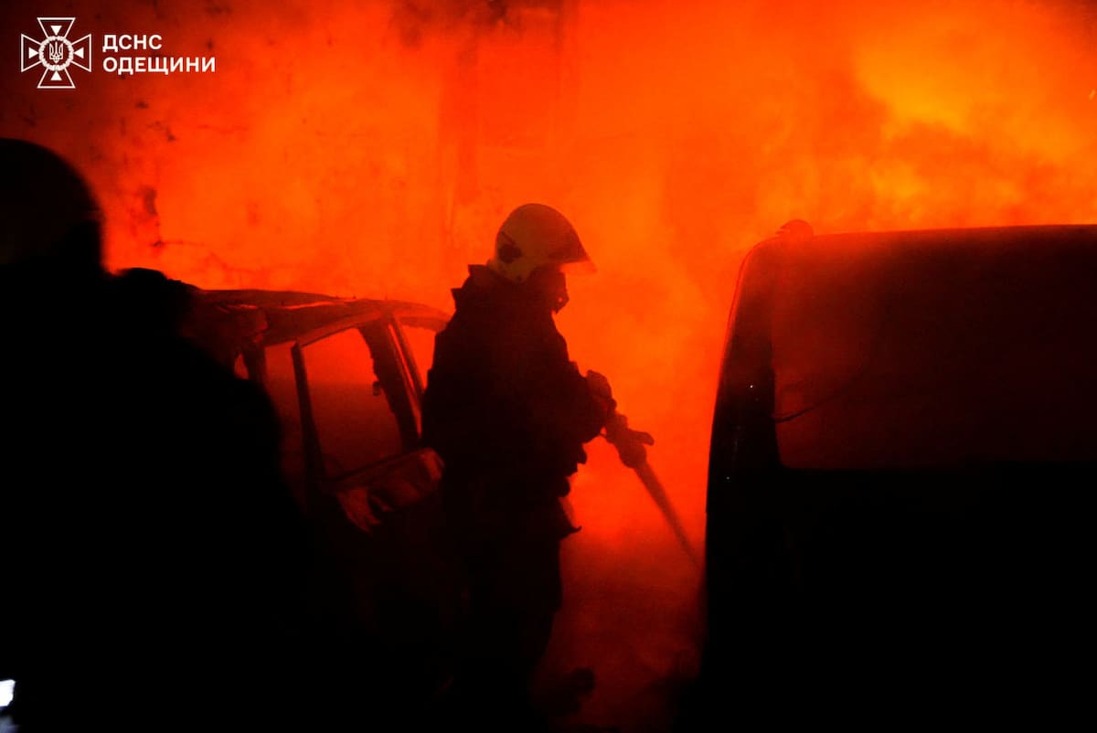 Consecuencias del ataque con drones en Odesa, Ucrania. Foto: Reuters.