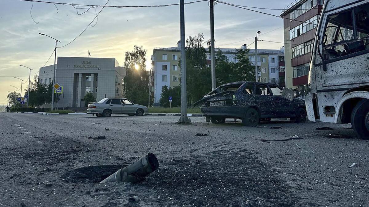 Consecuencias del bombardeo en Shebekino, región rusa de Belgorod. Foto: EFE