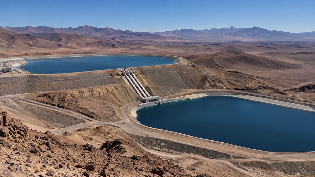 La iniciativa contempla dos embalses de 4,8 millones de metros cúbicos de capacidad cada uno, separados por un desnivel de 315 metros.
