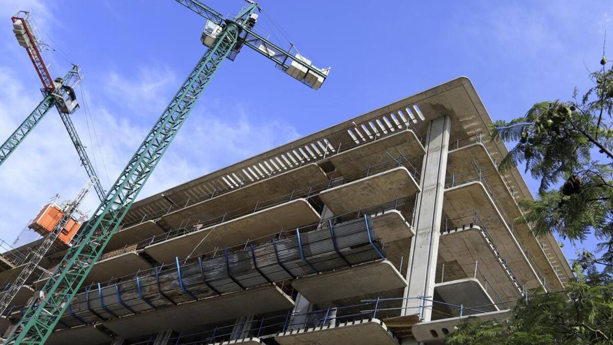 Construcción, obra en construcción, materiales para la construcción, Foto NA