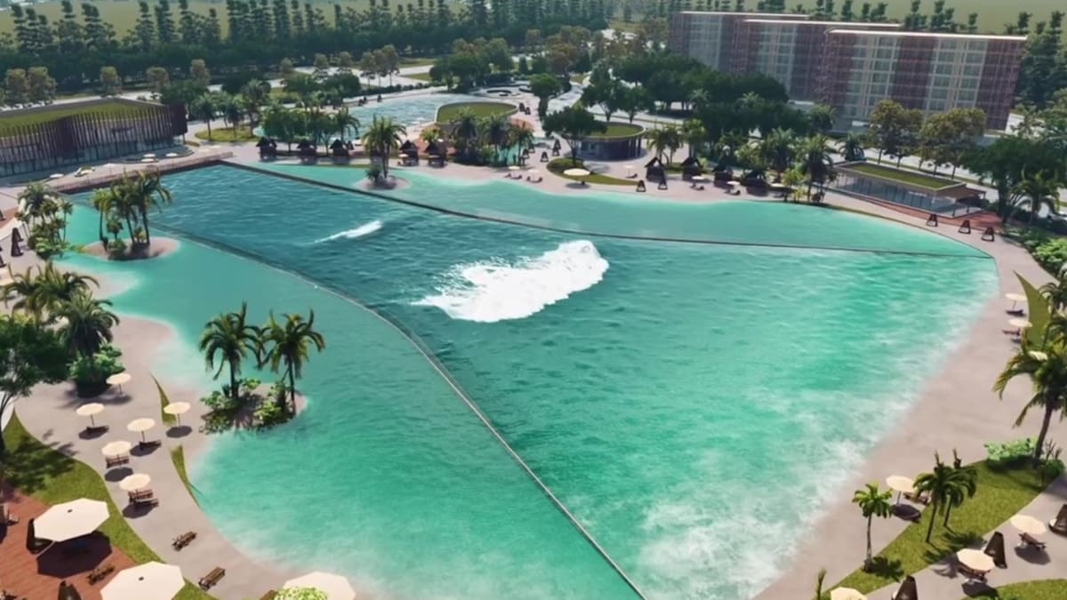 Comenzó la construcción del imponente parque de surf en Buenos Aires: será el más grande de Sudamérica y tendrá olas artificiales