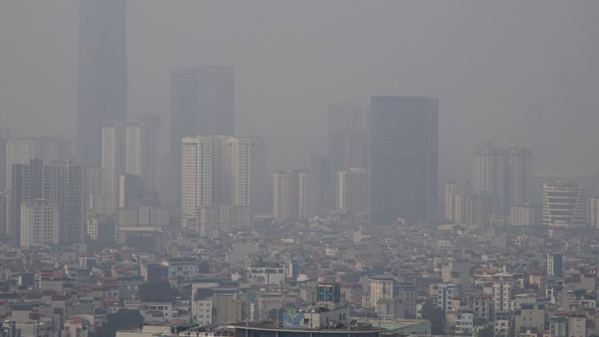 Contaminación en la ciudad de Hanoi, Vietnam. Foto: EFE.