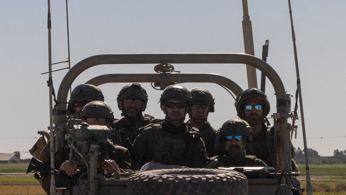 Continúa el conflicto en la Franja de Gaza, soldados israelíes. Foto: Reuters.