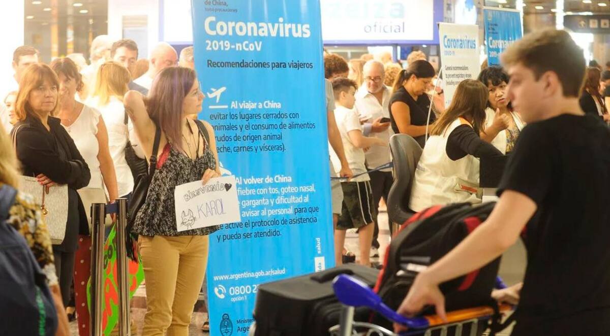 Controles en Ezeiza, coronavirus