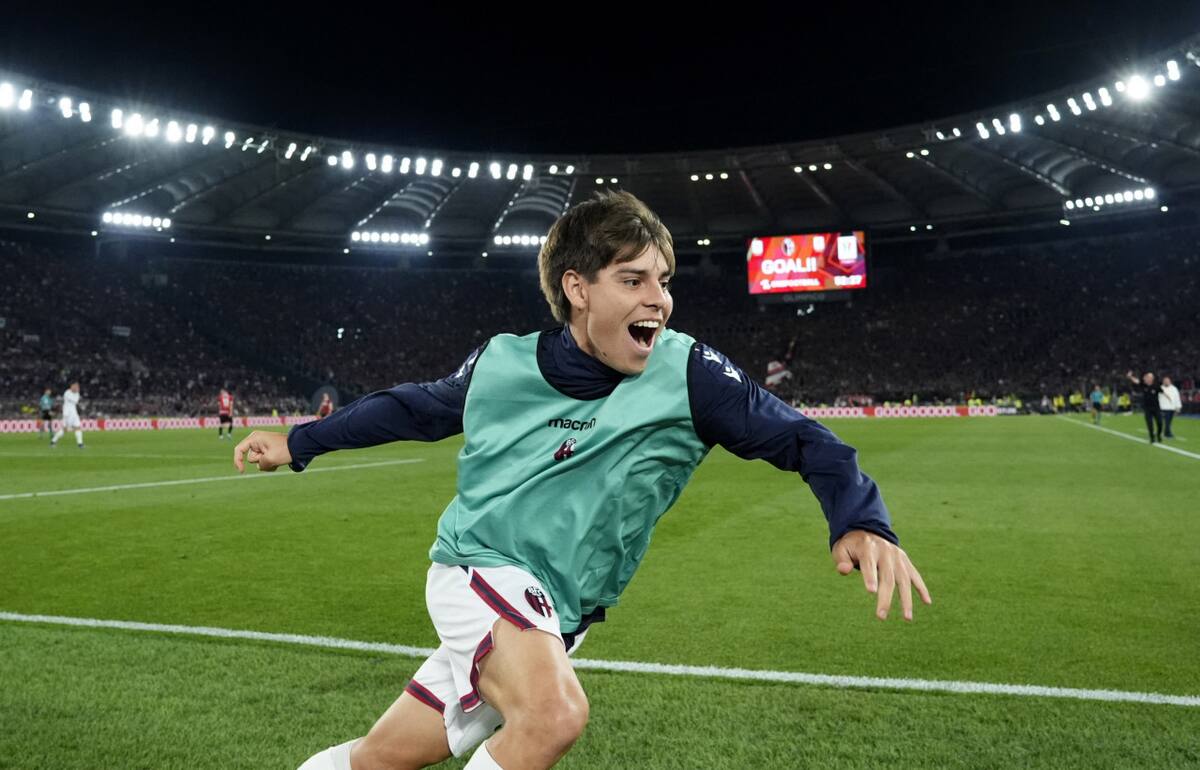 Copa Italia entre Bologna y Milan. Foto: REUTERS