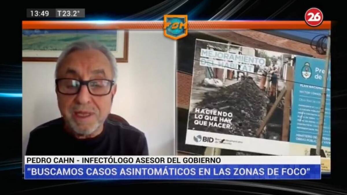 Coronavirus, Argentina, Pedro Cahn, asesor, Canal 26