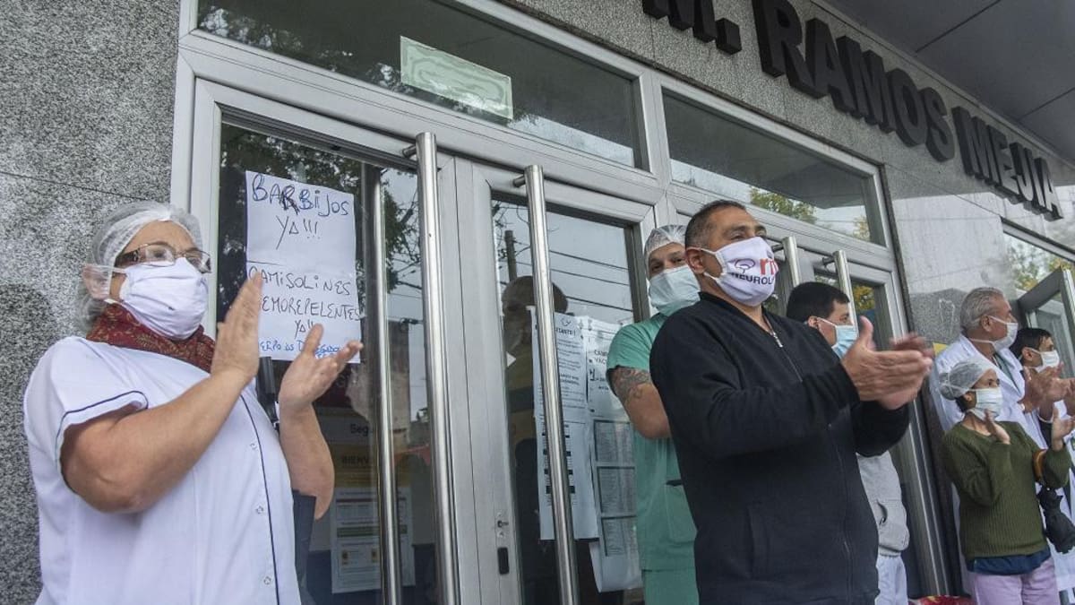 Coronavirus, Argentina, protesta en hospital, NA