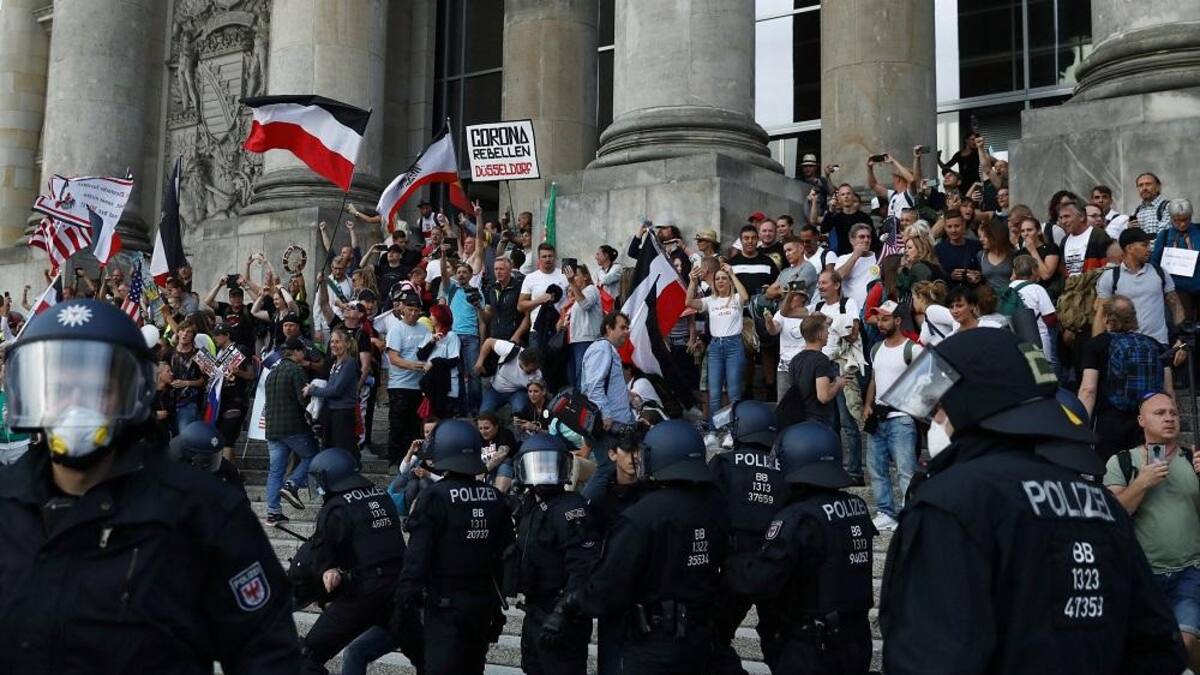 Coronavirus en Alemania, manifestaciones negacionistas por las calles de Berlín, Reuters