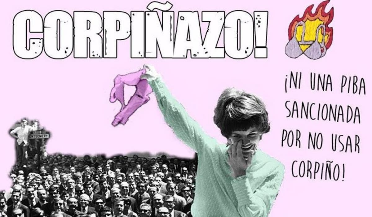 Corpiñazo - Marcha - Alumna sancionada