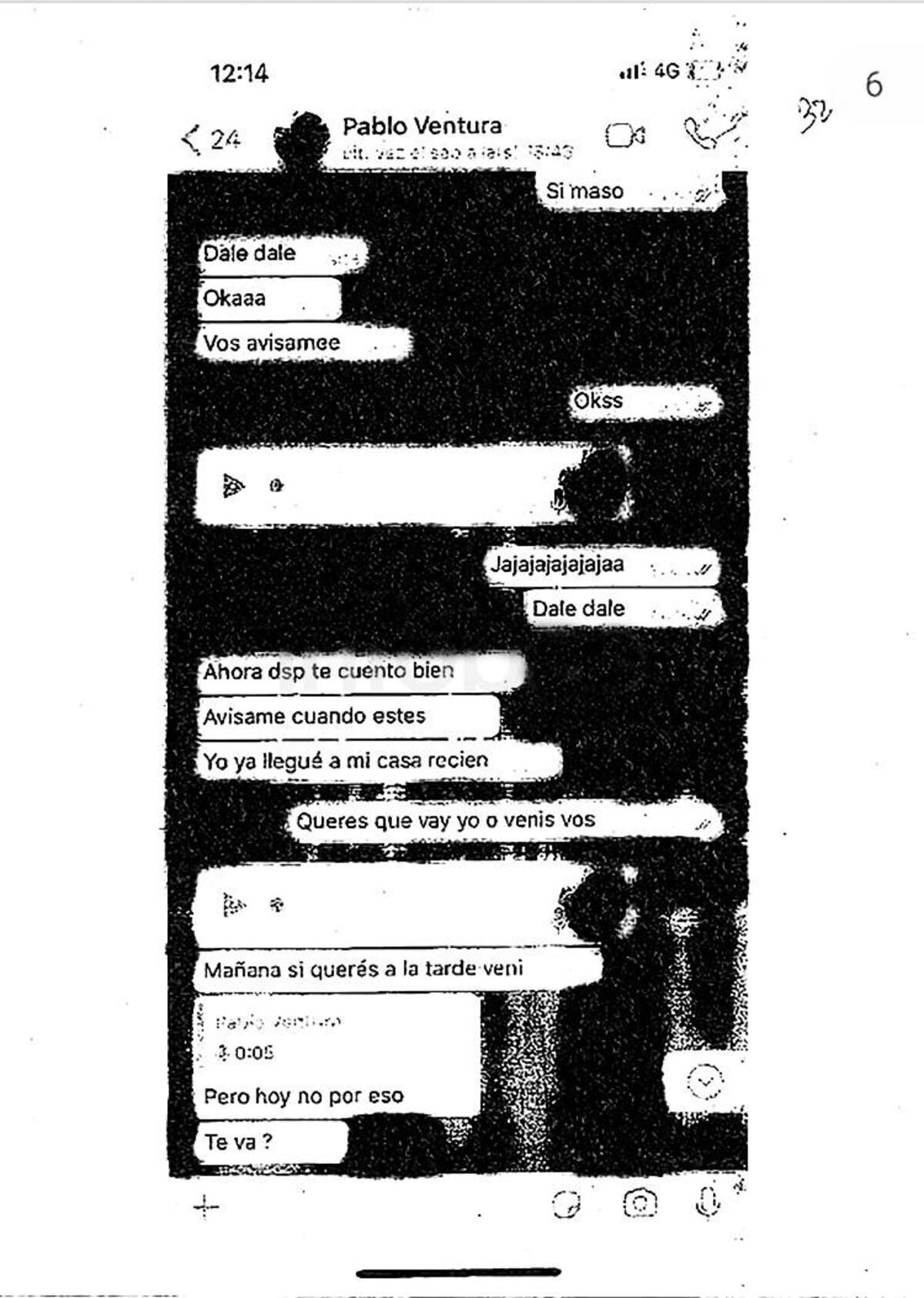 Crimen en Villa Gesell, whatsapp de Pablo Ventura