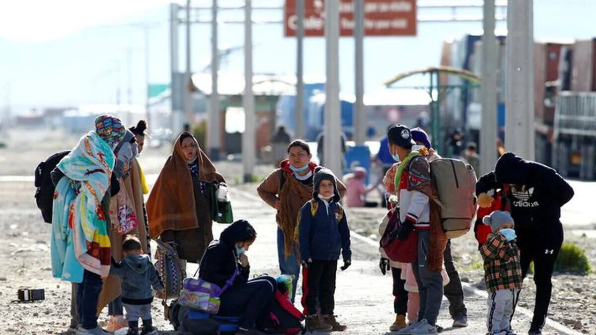 Crisis migratoria en Chile. Foto: EFE