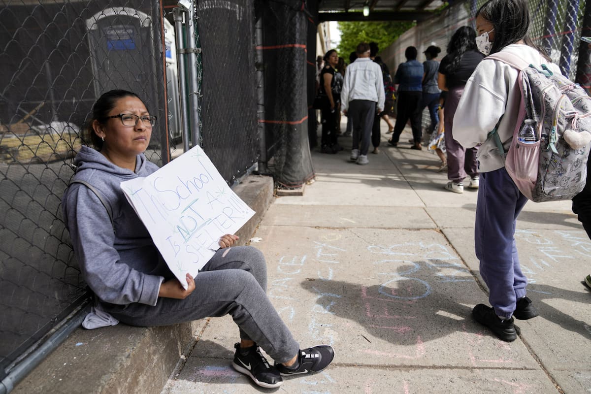 Crisis migratoria en Nueva York. Foto: Reuters