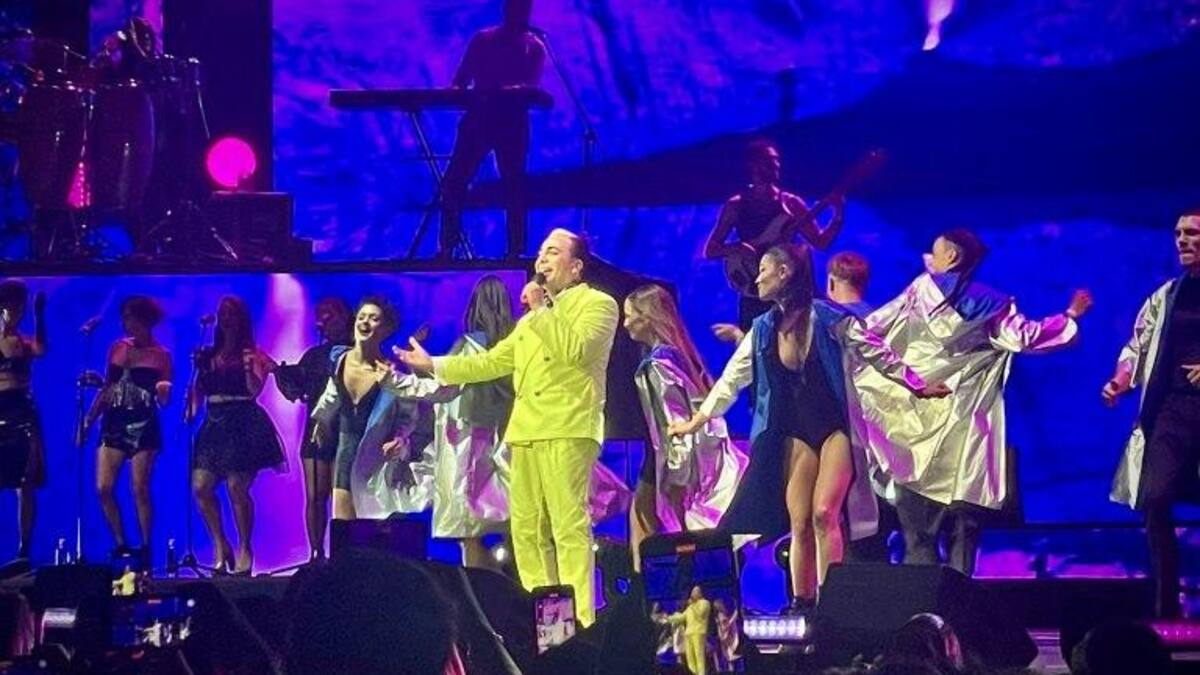 Cristian Castro en concierto. Foto: NA.