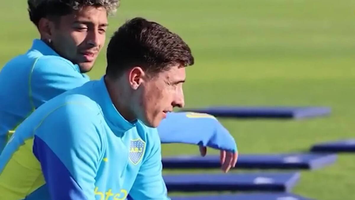 Cristian Medina y Miguel Merentiel. Foto: prensa Boca