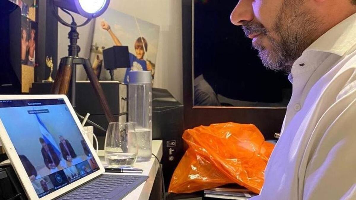 Cristian Ritondo, teleconferencia con Alberto Fernández