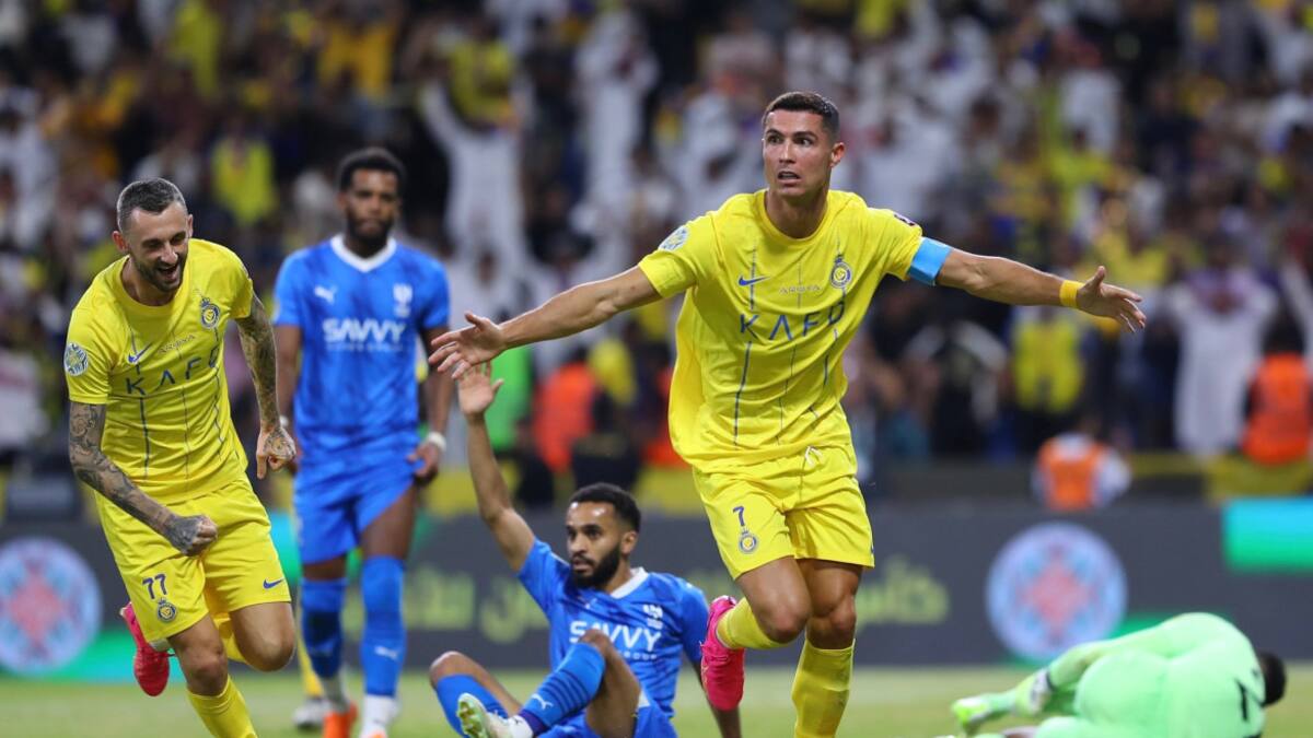 Cristiano Ronaldo consiguió su primer título en Arabia Saudita. Foto: Twitter @AlNassrFC_EN.