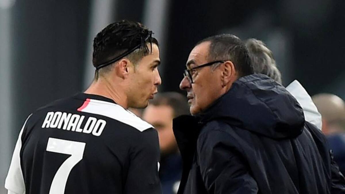 Cristiano Ronaldo y Maurizio Sarri, Juventus, Serie A, fútbol de Italia, Reuters