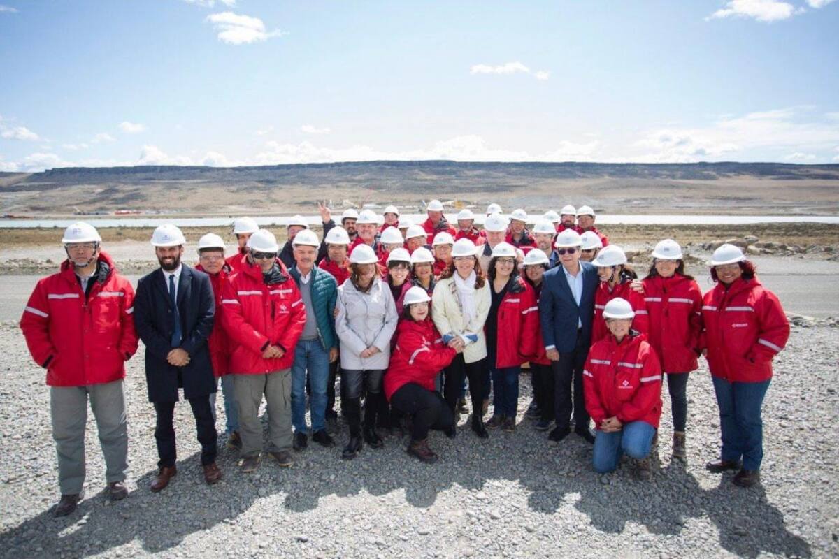 Cristina Fernández de Kirchner recorrió las obras de construcción de la represa hidroeléctrica Néstor Kirchner