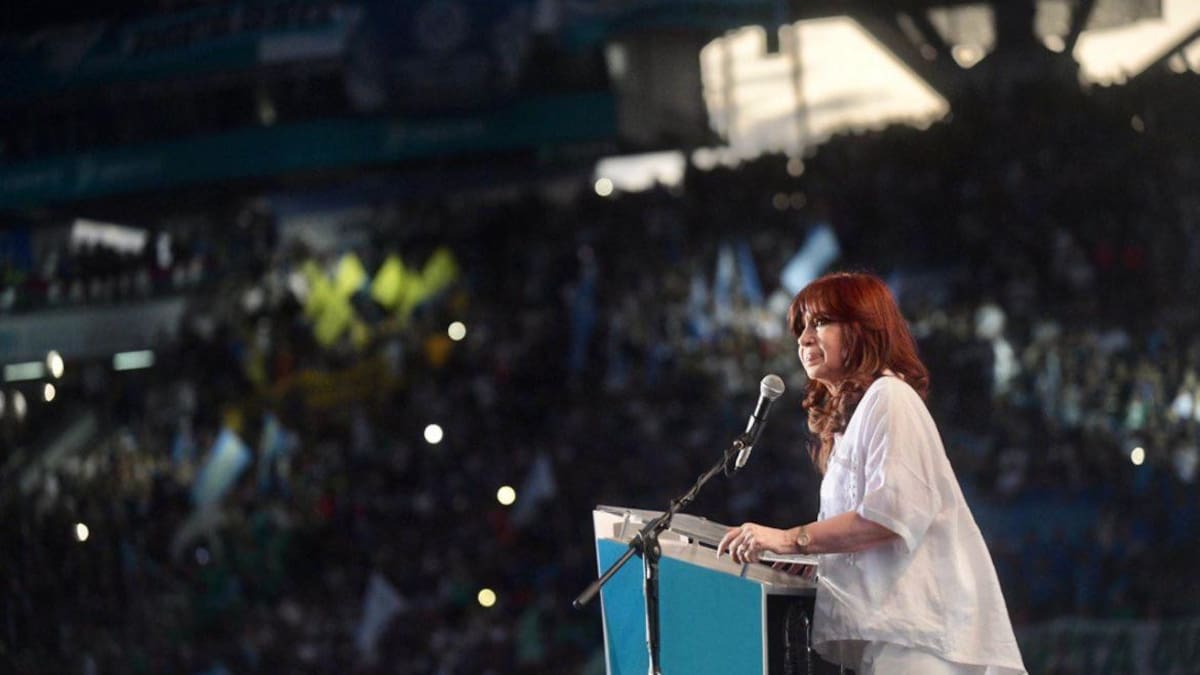 Cristina Kirchner en el Día de la Militancia. Foto: Frente de Todos