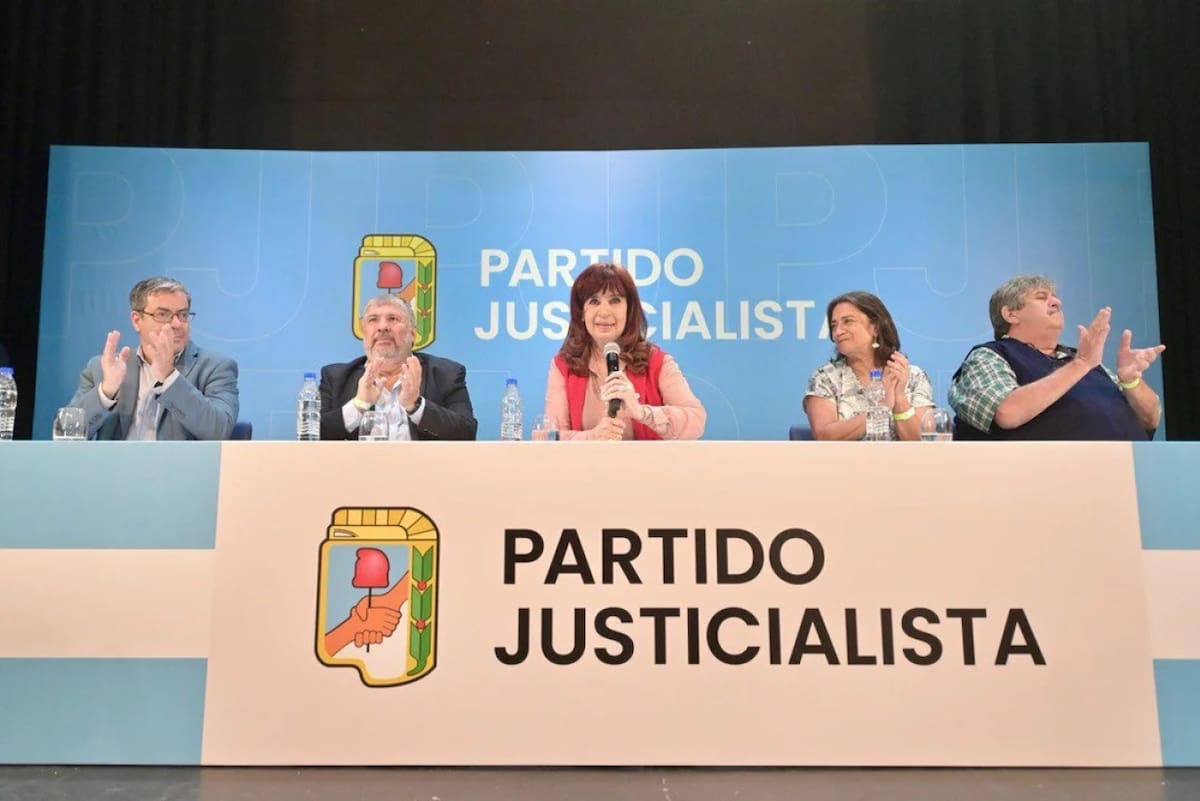 Cristina Kirchner en encuentro del Partido Justicialista. Foto: NA.