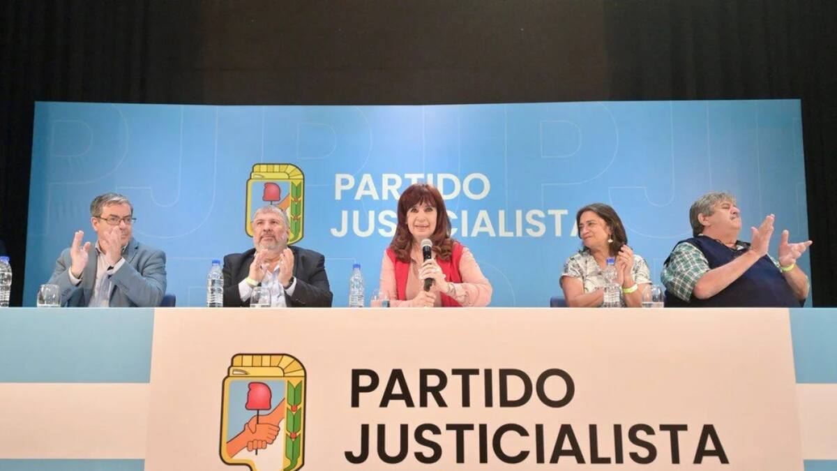 Cristina Kirchner en encuentro del Partido Justicialista. Foto: NA.