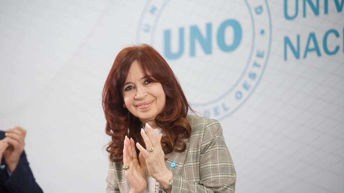 Cristina Kirchner en Merlo. Foto: Prensa