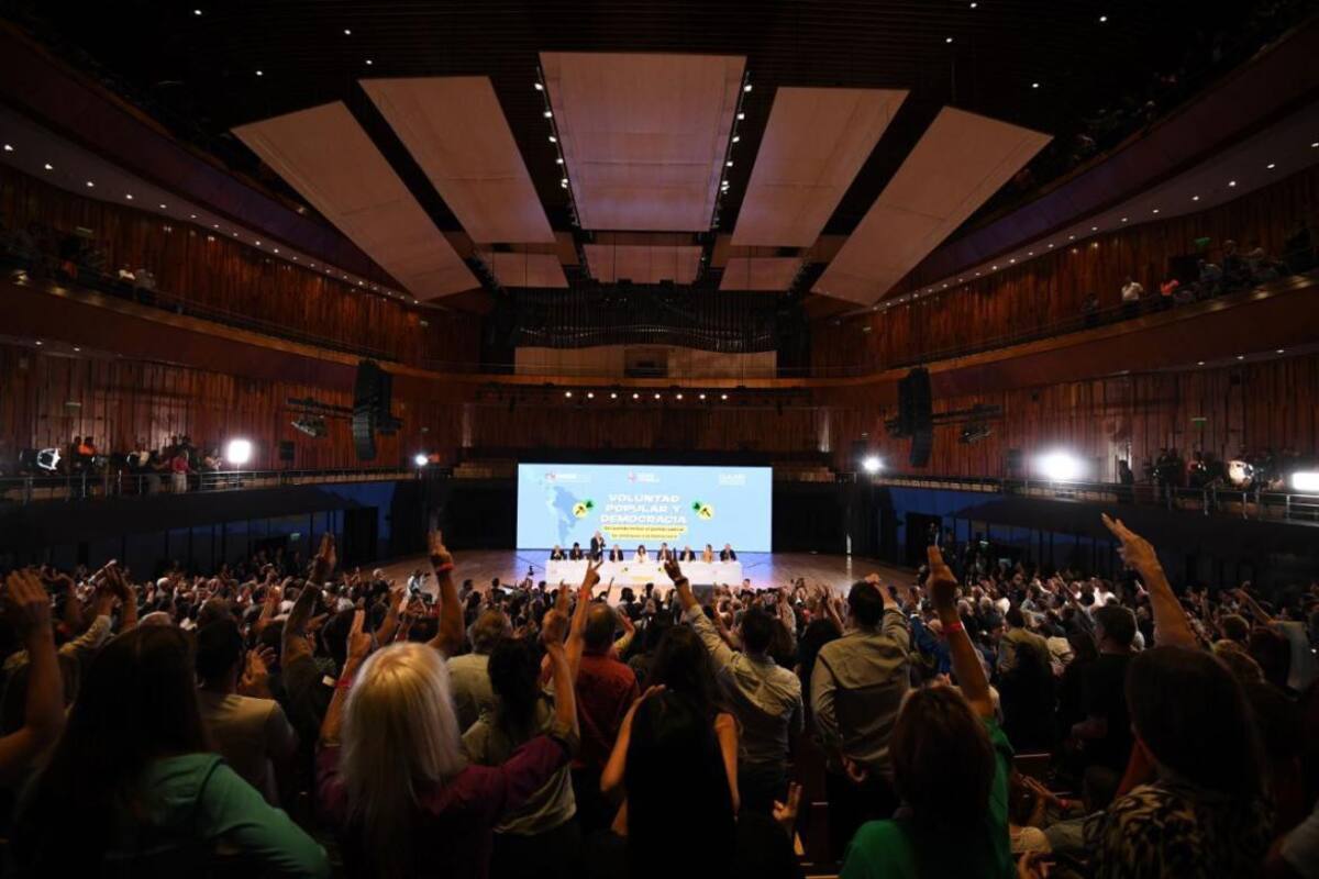 Cristina Kirchner en un encuentro del Grupo de Puebla