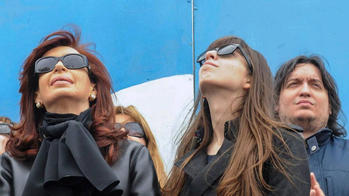 Cristina Kirchner, Máximo Kirchner y Florencia Kirchner (NA)