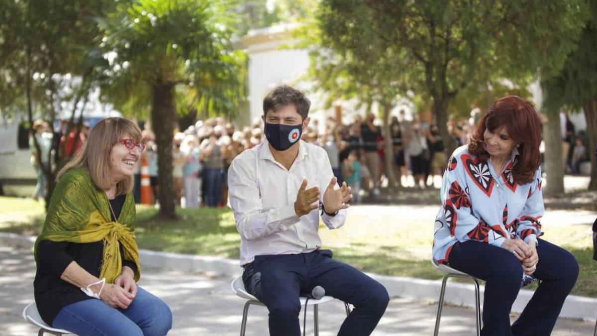 Cristina Kirchner y Axel Kicillof en acto en Las Flores por el Día de la Memoria, AGENCIA NA