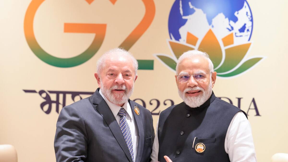 Lula junto al primer ministro indio, Narendra Modi. Foto: EFE.