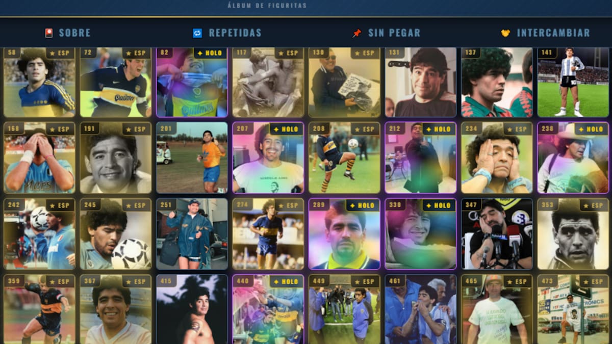 Emocionante y viral: “D10S eterno”, el álbum de figuritas virtual y gratis de Diego Maradona