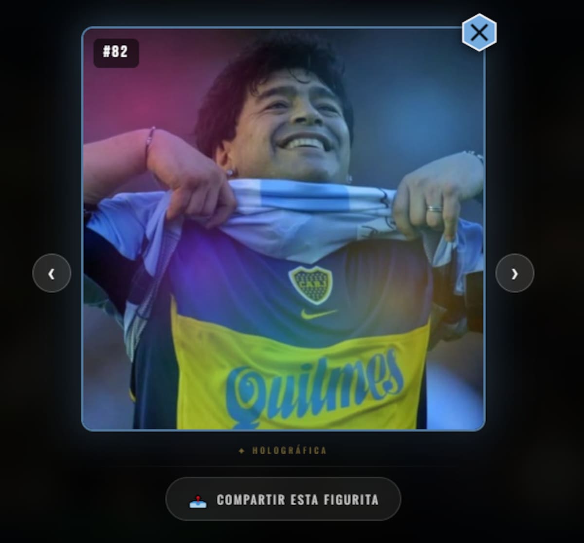 D10S eterno, el álbum de figuritas virtual de Maradona.