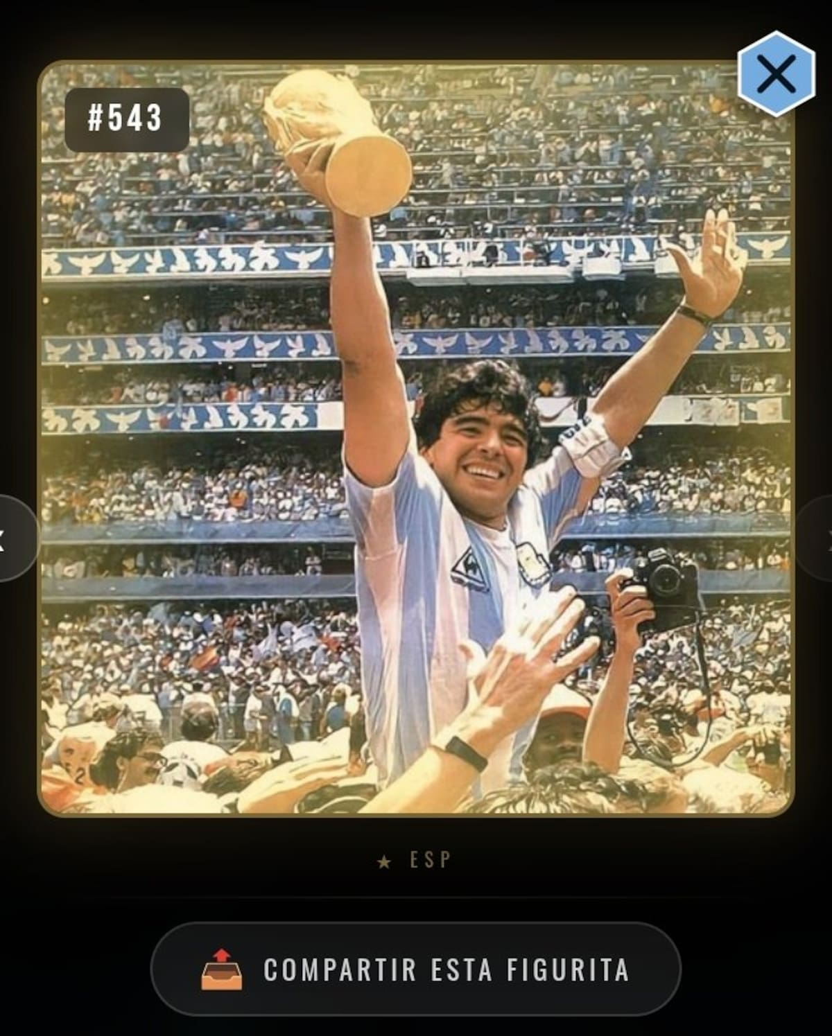D10S eterno, el álbum de figuritas virtual de Maradona.