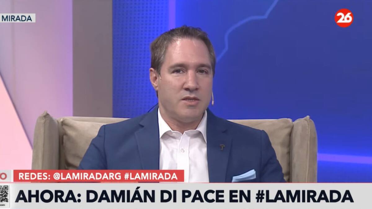 Damián Di Pace en La Mirada. Foto: Canal 26.