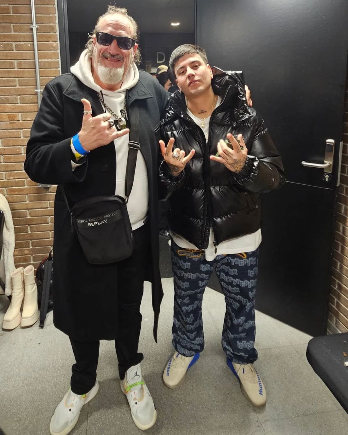Dani El Rojo junto a Duki. Foto: Instagram @elgansterdebarcelona