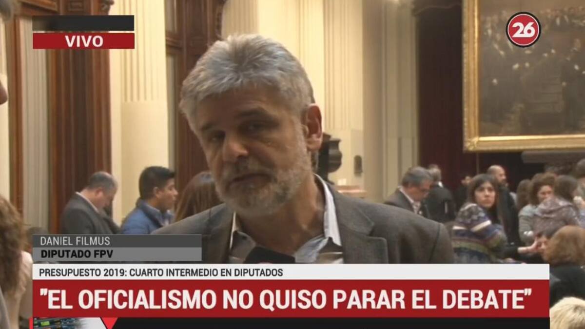 Daniel Filmus, Presupuesto 2019, debate, Congreso, Diputados, Política, Canal 26