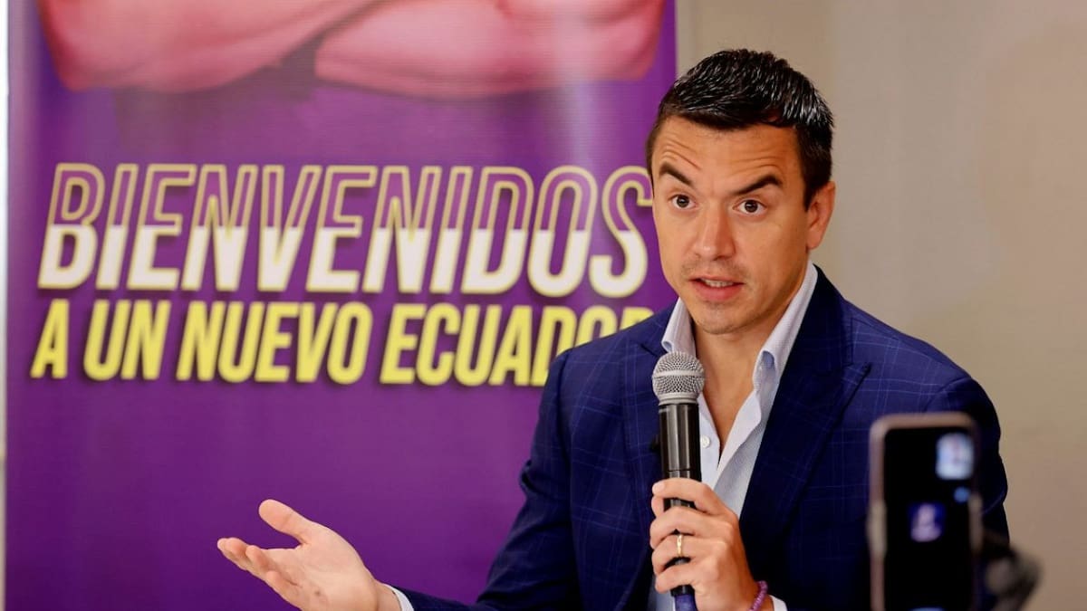 Daniel Noboa, candidato presidencial de Ecuador. Foto: EFE.