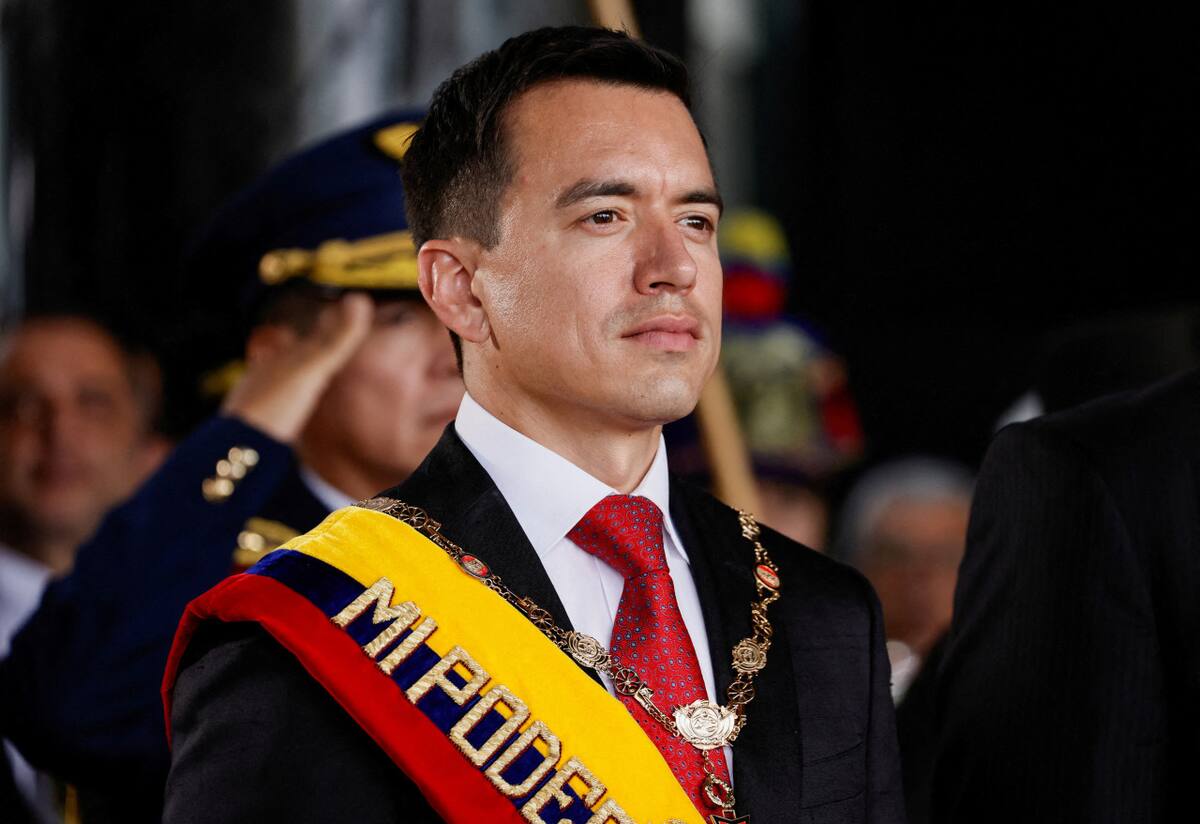 Daniel Noboa, presidente de Ecuador. Foto: REUTERS.