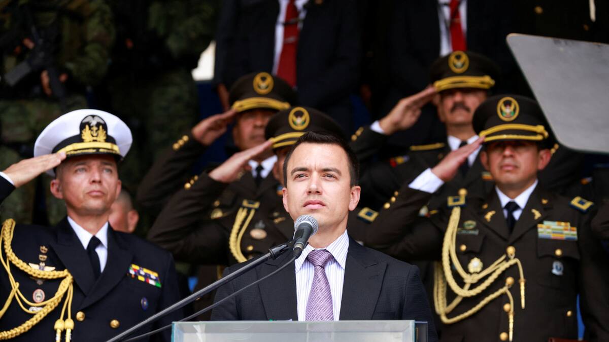 Daniel Noboa, presidente de Ecuador. Foto: Reuters