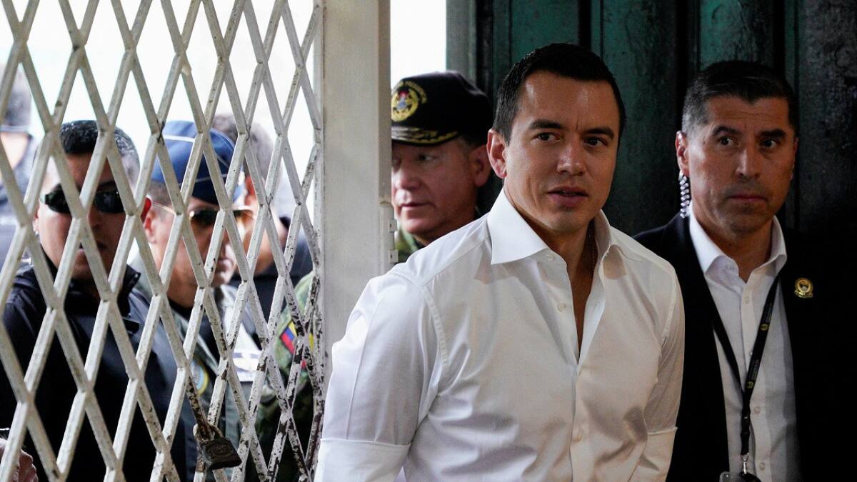 Daniel Noboa, presidente de Ecuador. Foto: Reuters.