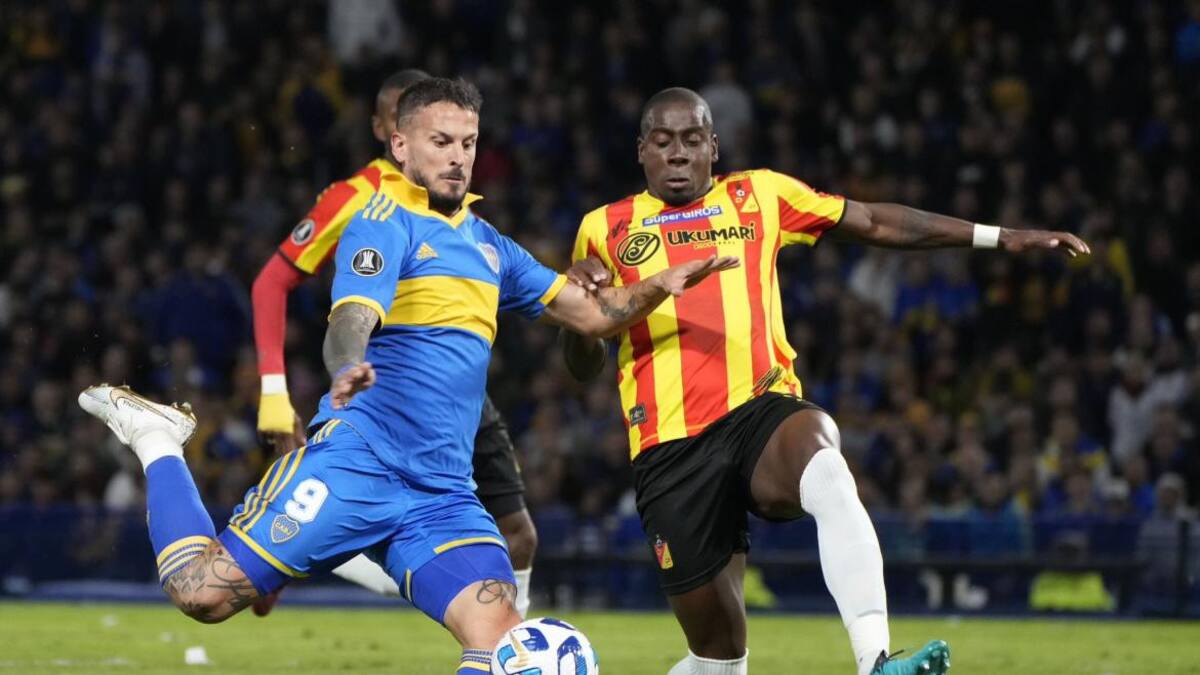 Darío Benedetto en Boca ante Deportivo Pereira por Copa Libertadores. Foto: @BocaJrsOficial