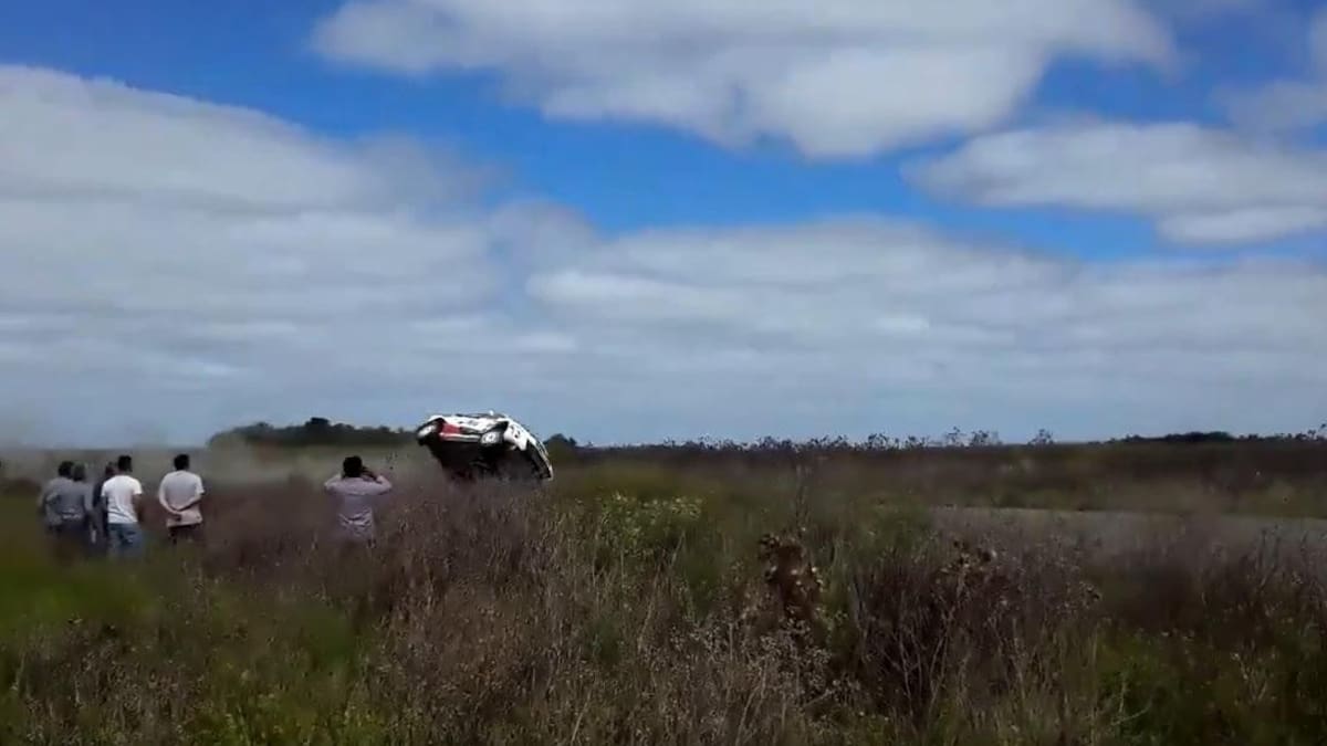 David Nalbandian, vuelco en Rally Pagos de Tuyú, automovilismo